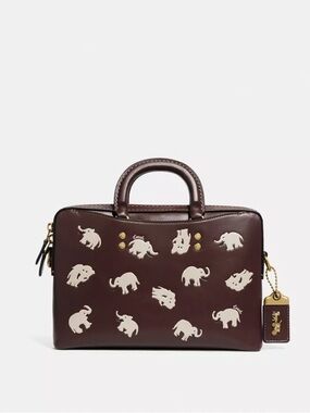 Coach Rogue slim brief 25 with elephant print C6114